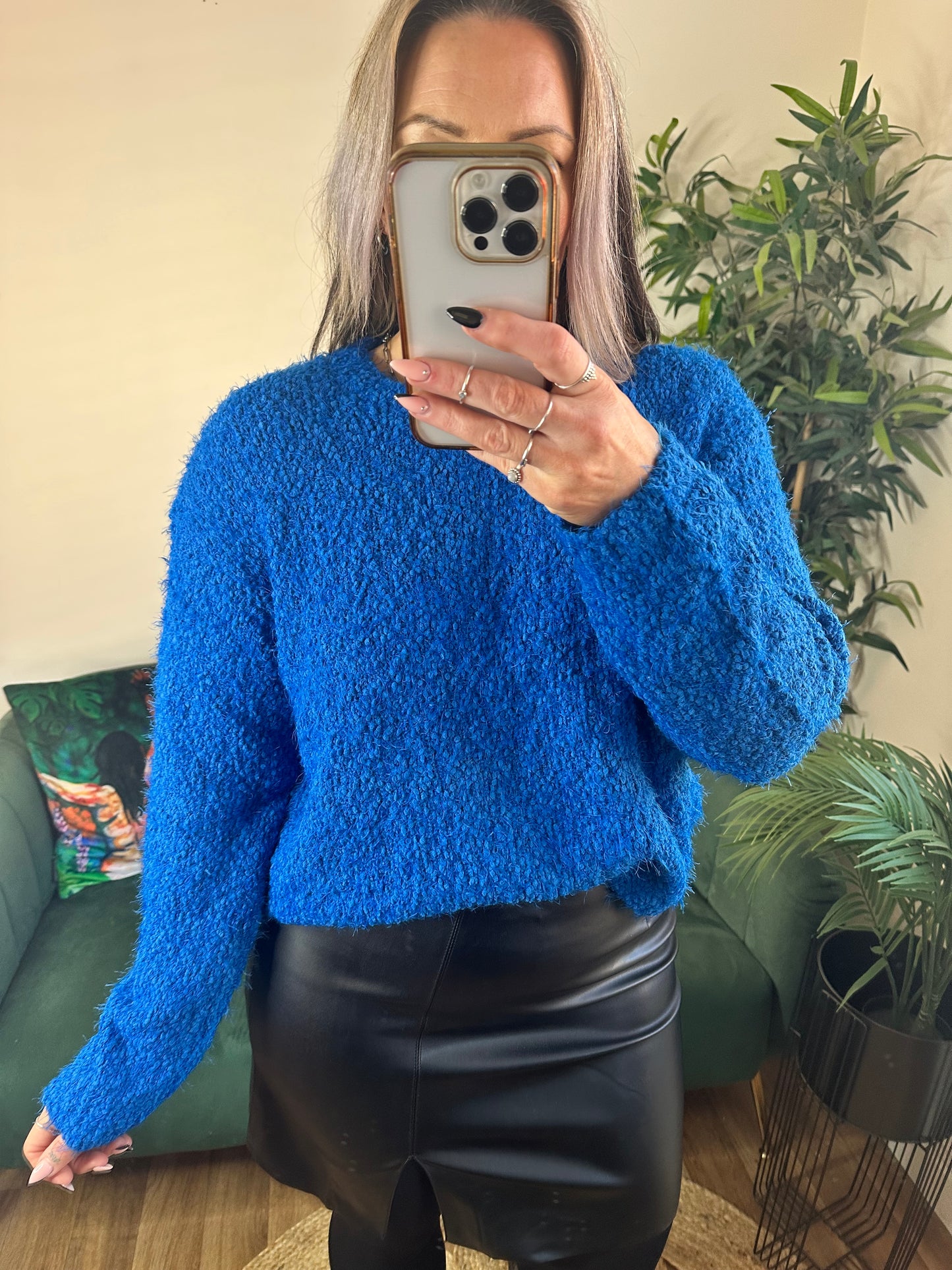 NOISY MAY Sassy Long Sleeved Knitted Jumper Lapis Blue