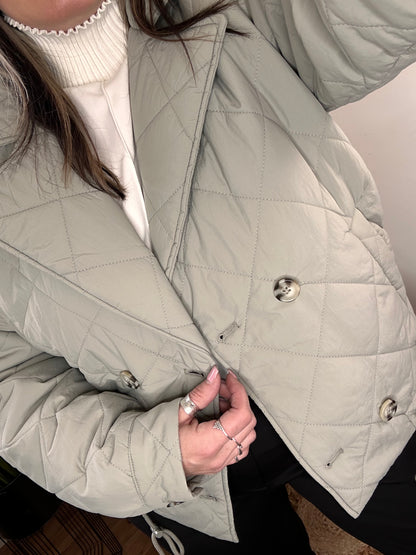 YEST Novi Short Padded Coat Grey Mist