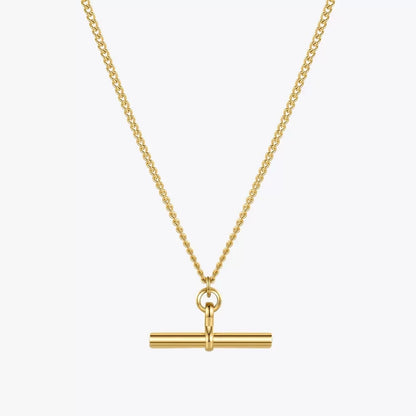 MISGRACEFUL T Bar Necklace Gold