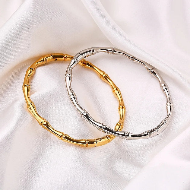 MISGRACEFUL Bamboo Bangle Silver