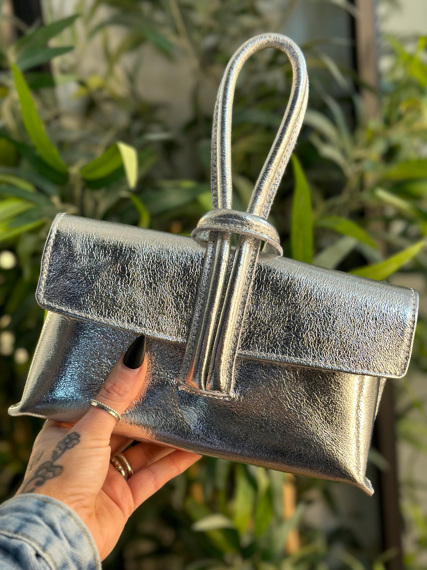 Gemma Wrist Loop Bag Silver