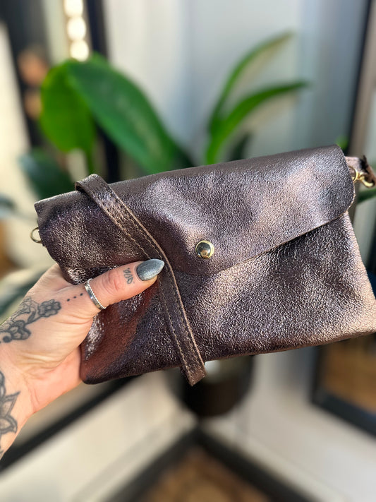 POLLYANNA Metallic Bag Mocha