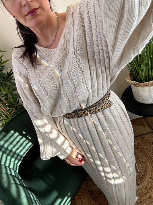 MARYLIN Oversized Jumper Dress Oat