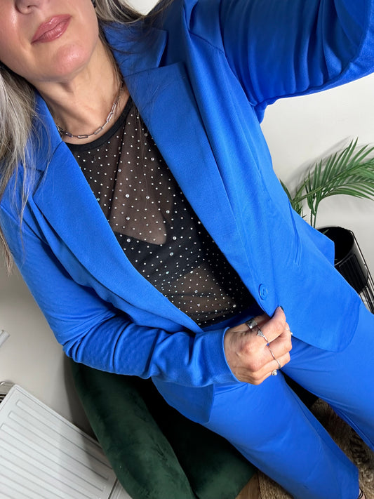 ICHI Kate Blazer Strong Blue