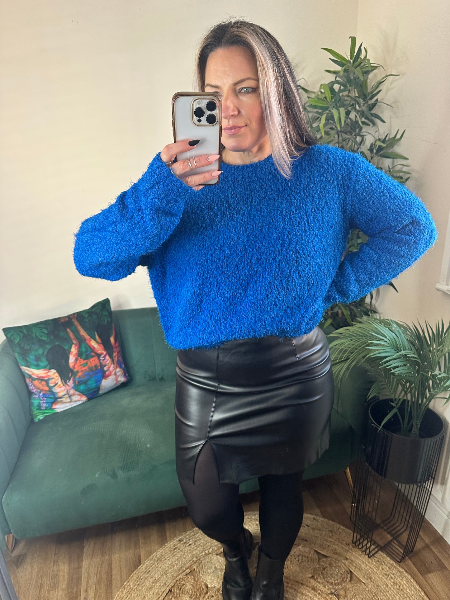 NOISY MAY Sassy Long Sleeved Knitted Jumper Lapis Blue