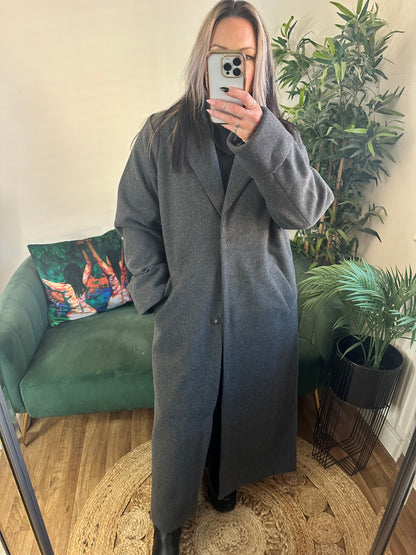 NOISY MAY Caddy Long Coat Gray