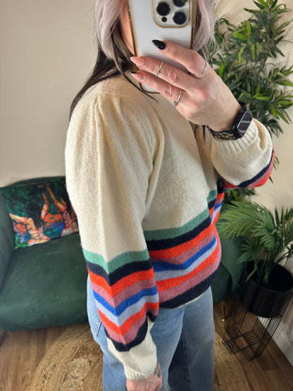 ICHI Dusty Stripy Knit Multi Colour Stripe