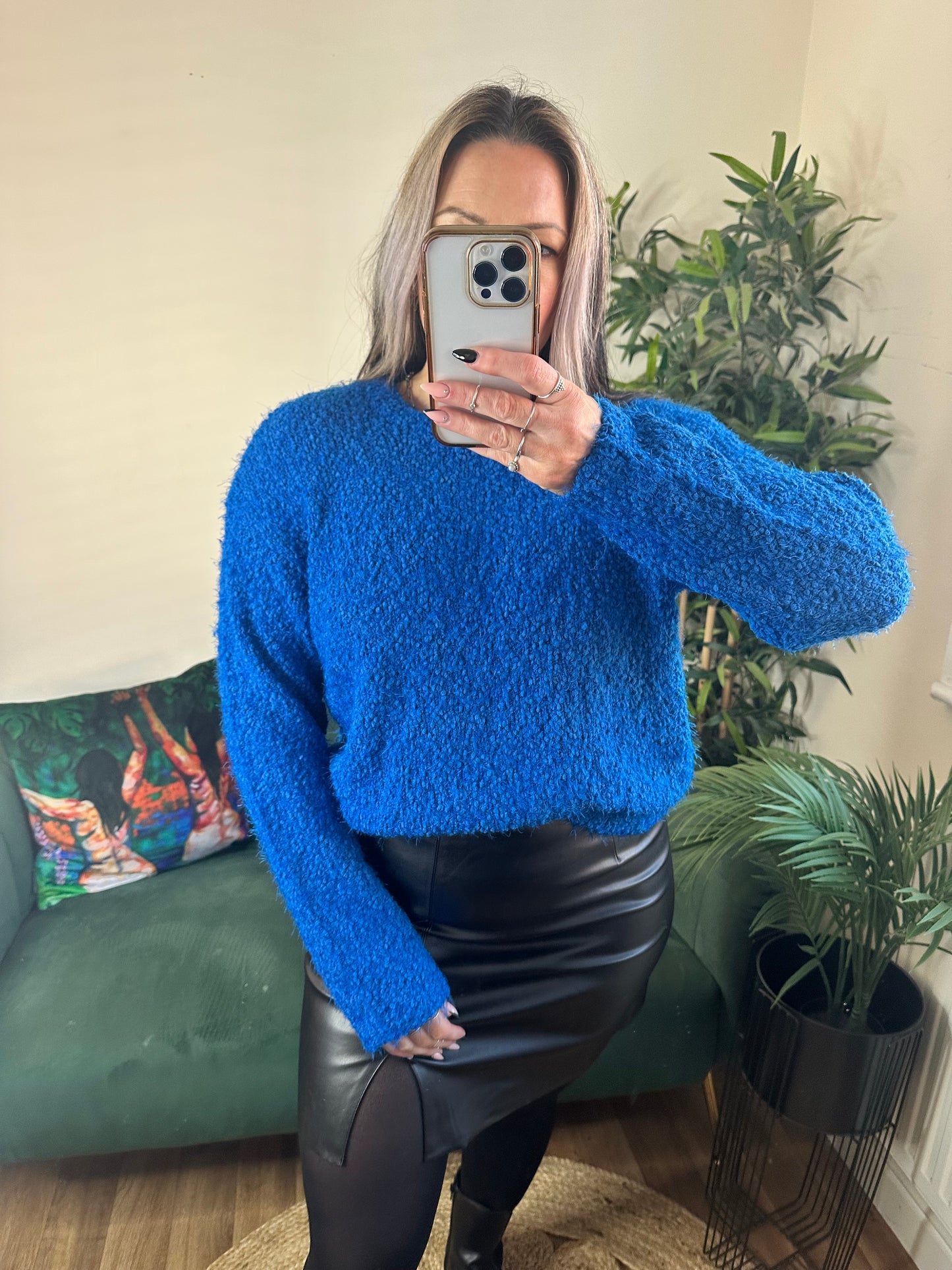 NOISY MAY Sassy Long Sleeved Knitted Jumper Lapis Blue