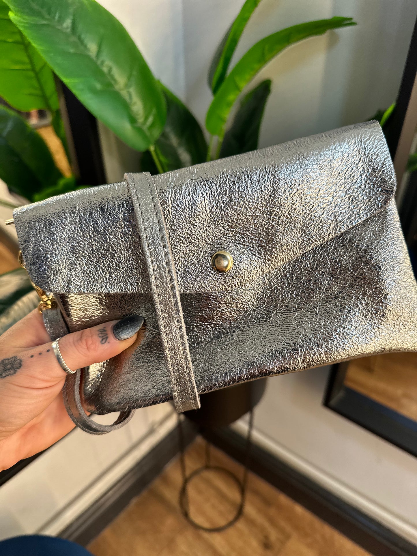 POLLYANNA Metallic Bag Silver