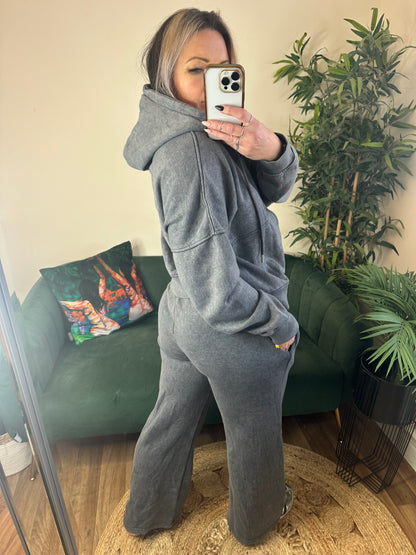 ERA Acid Wash Wide Leg Tracksuit