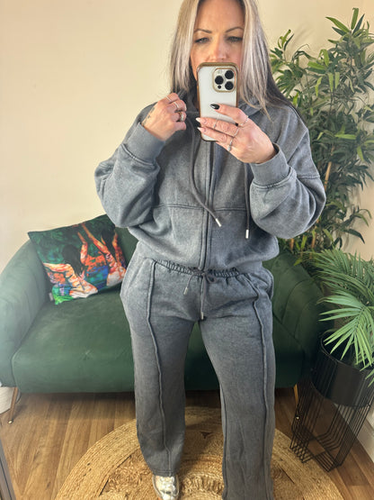 ERA Acid Wash Wide Leg Tracksuit