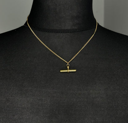 MISGRACEFUL T Bar Necklace Gold