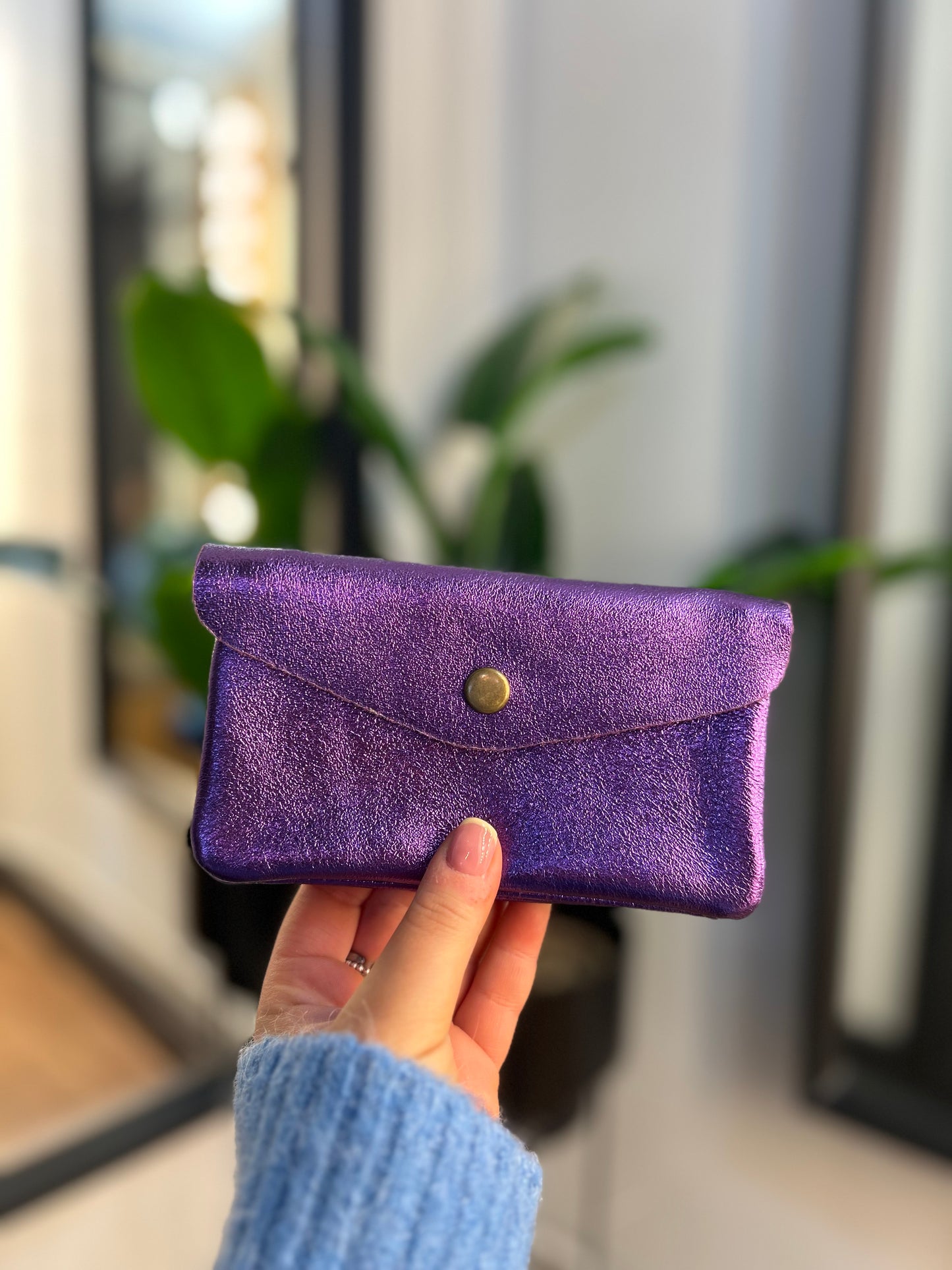 POLLY Metallic Purse Purple