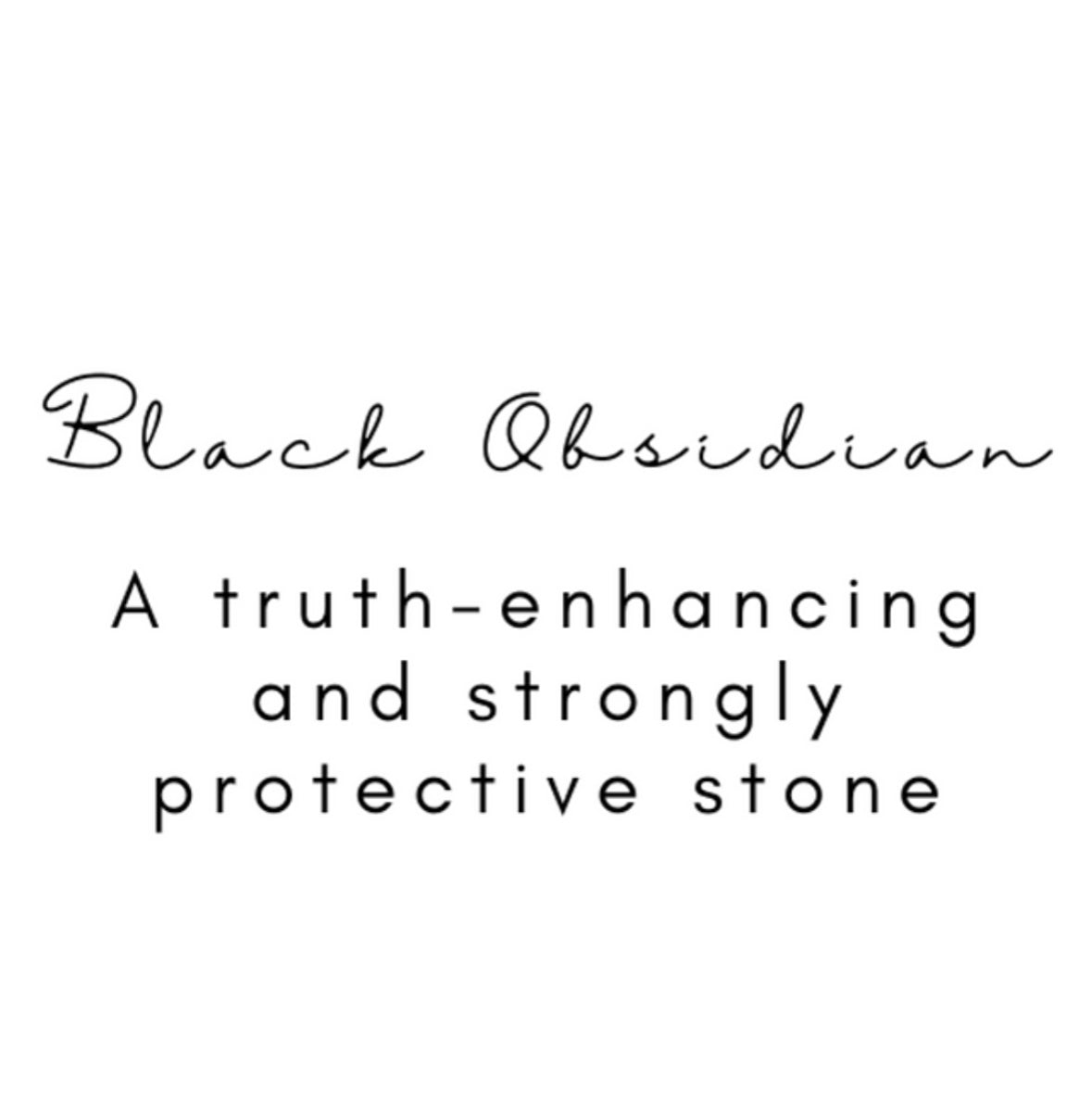 SHE IS Black Obsidian Stone Sentiments Huggies Silver