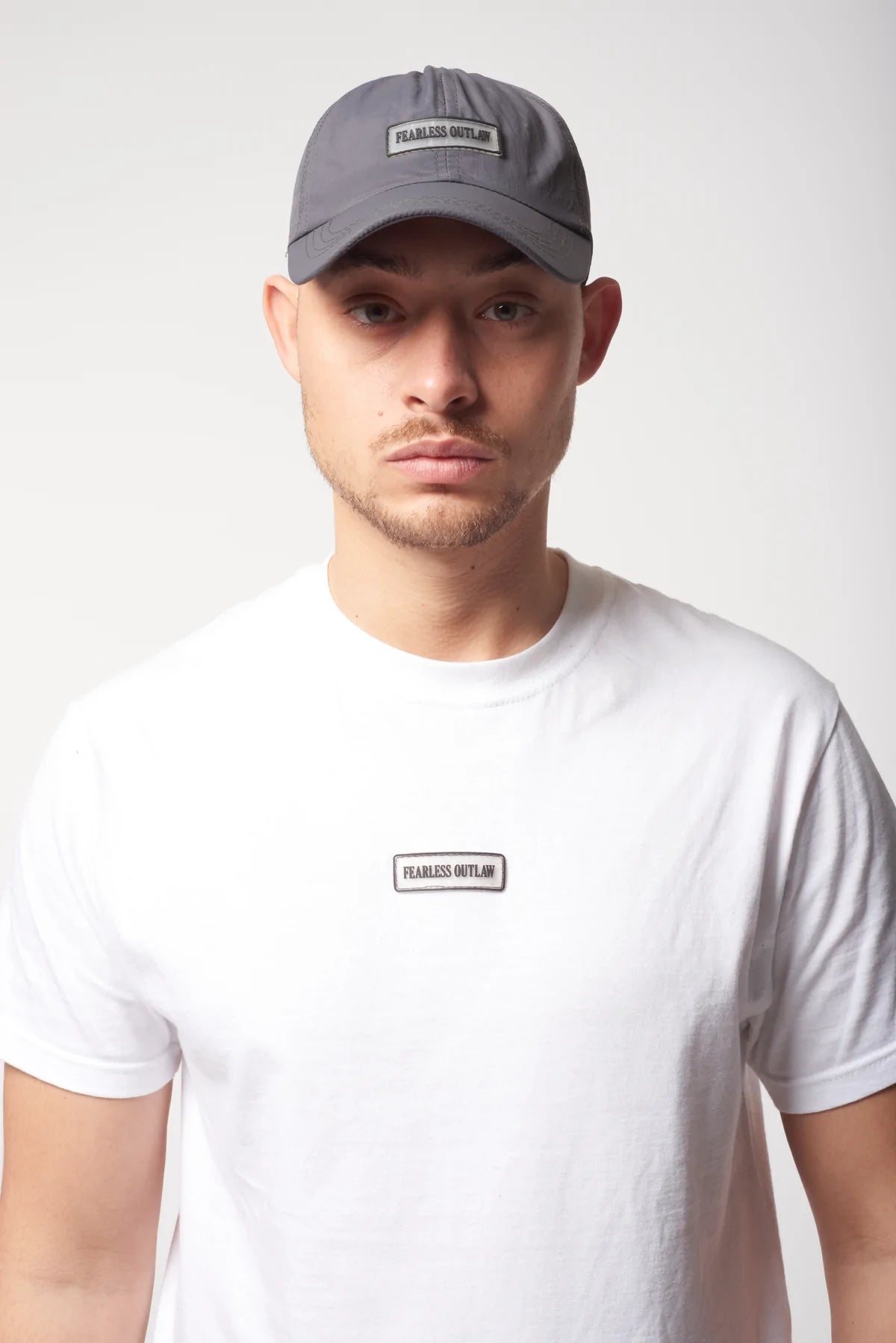 Fearless Outlaw - Nylon Badge Cap - Grey